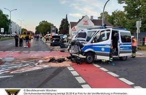 Feuerwehr München: FW-M: Vier Verletzte bei Verkehrsunfall (Ramersdorf)