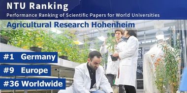 Universität Hohenheim: NTU-Ranking: Spitzenplatz in Agrarwissenschaften