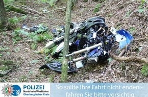 Kreispolizeibehörde Oberbergischer Kreis: POL-GM: Tipp der Polizei für Ihren Motorradausflug ins Oberbergische: Genießen Sie die Landschaft und fahren Sie entspannt!