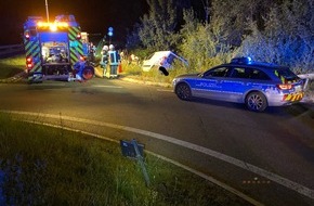 Polizeidirektion Neustadt/Weinstraße: POL-PDNW: Unfall unter Alkoholeinfluss - hoher Sachschaden
