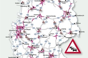 ADAC: Stop-and-go in Richtung Heimat / ADAC Stauprognose für 3. bis 5. August