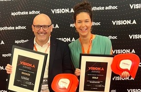 Wort & Bild Verlagsgruppe - Unternehmensmeldungen: Riesenerfolg für Audioangebote der Wort & Bild Verlagsgruppe: Gold und Bronze bei den Vision.A Awards