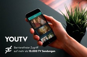 YOUTV - TV Mediathek: YouTV bietet Fernsehen für die Ohren