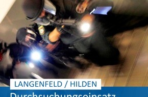 Polizei Mettmann: POL-ME: Durchsuchungen unter Mithilfe von Spezialeinsatzkräften - Langenfeld / Hilden - 2305027