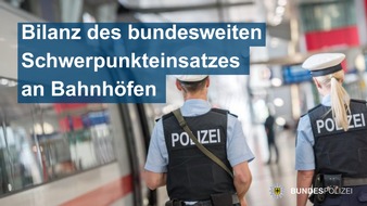 Bundespolizeipr&auml;sidium: BPOLP Potsdam: Bilanz des bundesweiten Schwerpunkteinsatzes - Fortf&uuml;hrung der Einsatzma&szlig;nahmen an gewaltbelasteten Bahnh&ouml;fen