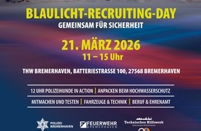 Feuerwehr Bremerhaven: FW Bremerhaven: Gemeinsame Pressemitteilung: Blaulicht-Recruiting-Tag in Bremerhaven - Entdecke deinen Weg im Einsatzdienst