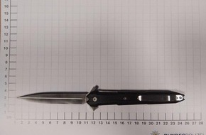 Bundespolizeidirektion Sankt Augustin: BPOL NRW: Bundespolizei beschlagnahmt Springmesser im Hauptbahnhof Hagen