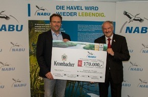 Krombacher Brauerei GmbH & Co.: Naturbewusster Einsatz - Krombacher Brauerei unterstützt das Projekt des NABU zum Wiederanschluss des Altarmes "Vehlgaster Dorfhavel"