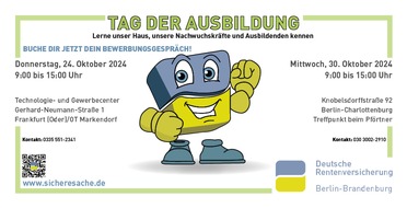 Deutsche Rentenversicherung Berlin-Brandenburg: Die Deutsche Renten¬versi¬cherung Berlin-Brandenburg lädt ein: Jung in die Rente!