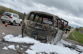 Autobahnpolizeiinspektion: API-TH: Zwei Pkw brennen bei Erfurt auf der A 71 Ri. Schweinfurt und A 4 Ri. Dresden aus!