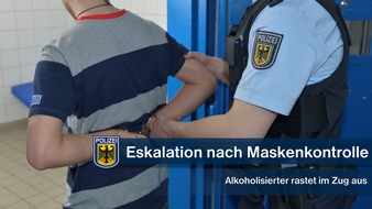 Bundespolizeidirektion München: Bundespolizeidirektion München: Eskalation nach Maskenkontrolle / Alkoholisierter rastet im Zug aus