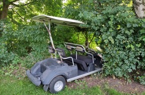 Polizeiinspektion Delmenhorst / Oldenburg - Land / Wesermarsch: POL-DEL: Stadt Delmenhorst: Fund eines Golf-Cart +++ Eigentümer gesucht