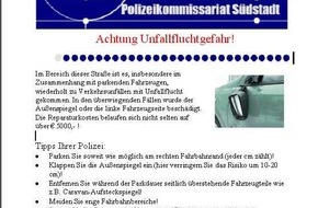 Polizeidirektion Hannover: POL-H: 1.000 Flyer verteilt zum Thema "Unfallflucht" Hannover - Südstadt
