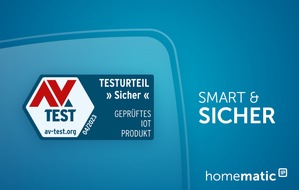 eQ-3 AG: Einfach sicher: AV-Test zertifiziert Homematic IP zum siebten Mal in Folge