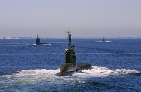 Presse- und Informationszentrum Marine: Marine: Pressemitteilung / Pressetermin: Letztes Auslaufen - Uboote der Klasse 206 A verabschieden sich von ihrem Heimathafen Eckernförde (mit Bild)