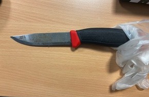 Bundespolizeidirektion Sankt Augustin: BPOL NRW: Nach Angriff: Bundespolizei stellt Messer sicher