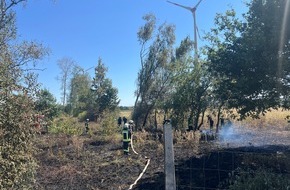 Freiwillige Feuerwehr Stadt Petershagen: FW Petershagen: 300qm Gr&uuml;nfl&auml;che brennen