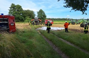 Kreisfeuerwehr Rotenburg (Wümme): FW-ROW: ++Person aus Aufzug befreit ++ Brennt Rundballen in Strohpresse++