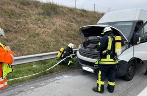 Kreisfeuerwehr Rotenburg (Wümme): FW-ROW: Fahrzeugbrand auf der Autobahn 1 endet glimpflich