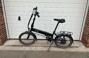 Polizeiinspektion Cuxhaven: POL-CUX: Entwendetes Pedelec in Geestland - Eigent&uuml;mer/in gesucht (Foto im Anhang)
