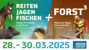 Messe Erfurt: Volles Programm zur Reiten-Jagen-Fischen und Forst³ 28.-30.03.2025 - Messe Erfurt