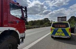 Freiwillige Feuerwehr H&uuml;nxe: FW H&uuml;nxe: Kraftstoffaustritt auf der BAB 3
