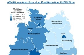 CHECK24 GmbH: Hamburger schließen doppelt so oft Kreditkarten ab wie Mecklenburg-Vorpommern