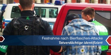 Bundespolizeidirektion München: Bundespolizeidirektion München: Festnahme nach Bierflaschen-Attacke / Tatverdächtige identifiziert