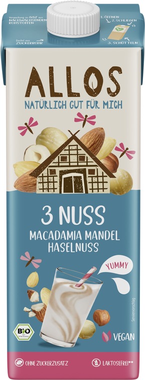 Genussvolle Nuss-Drinks und leckere Gemüse-Käse-Aufstriche von Allos