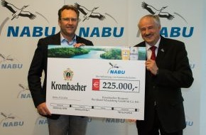 Krombacher Brauerei GmbH & Co.: Krombacher spendet 225.000 EUR an den NABU - Neues Leben für die Auen in Burgdorf und Gifhorn