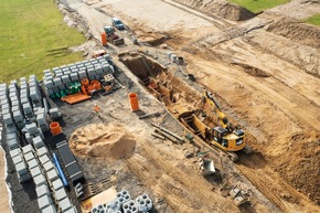 Komplexe Schachtsanierung im Gewerbegebiet Rossendorf bei Dresden