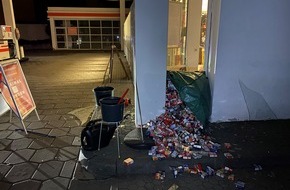 Polizei Rheinisch-Bergischer Kreis: POL-RBK: Wermelskirchen - Blitz-Einbruch in Tankstelle - Polizeihubschrauber im Einsatz - Täter flüchtig