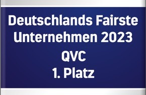 QVC: F.A.Z.-Institut analysiert Reputation von Versandhändlern: QVC belegt Platz 1 bei "Deutschlands Fairste 2023"