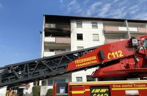 Freiwillige Feuerwehr Frankenthal: FW Frankenthal: Wohnungsbrand mit glimpflichem Ausgang