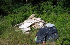 Polizeipräsidium Südhessen: POL-DA: Birkenau: Illegale Müllentsorgung auf Weidefläche - Polizei bittet um Hinweise