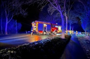 Feuerwehr Flotwedel: FW Flotwedel: Eine verletzte Person nach Verkehrsunfall auf der B214