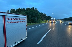 Feuerwehr Helmstedt: FW Helmstedt: Verkehrsunfall auf der BAB2