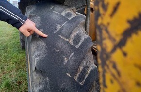 Polizeiinspektion Neubrandenburg: POL-NB: Kontrolle eines Radladers ohne ausreichendes Reifenprofil