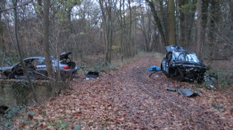 Polizei Rhein-Erft-Kreis: POL-REK: 201204-3: Zeuge fand ausgeschlachtete BMW im Wald - Erftstadt