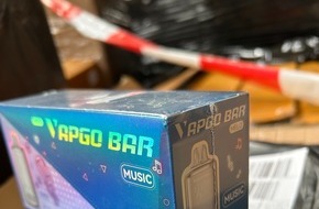 Zollfahndungsamt Essen: ZOLL-E: Zollfahndung Essen - Handel mit illegalen E-Zigaretten aufgedeckt, hohe Verm&ouml;genswerte gesichert