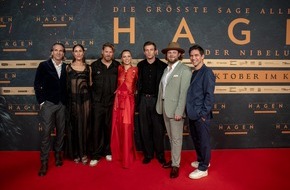 Constantin Film: Die größte Sage der Welt: HAGEN - IM TAL DER NIBELUNGEN feiert Premiere in München / Kinostart am 17. Oktober 2024