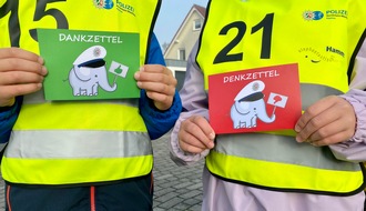 Polizeipräsidium Hamm: POL-HAM: Geschwindigkeitskontrolle mit Hammer Grundschulkindern