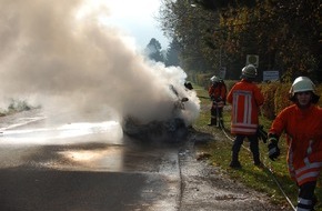 Polizeiinspektion Nienburg / Schaumburg: POL-STH: Pkw bei Probefahrt ausgebrannt