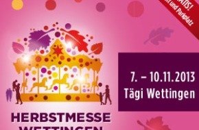 Herbstmesse Wettingen: Vier Tage Attraktionen und Feststimmung: Herbstmesse Wettingen - 7. bis 10. November 2013 - Tägi Wettingen (BILD/ANHANG)