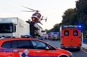 Feuerwehr Sprockhövel: FW-EN: Fahrradfahrer stürzt schwer - Rettungshubschrauber landet