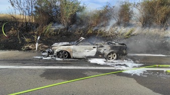 PASt (KvD) - Polizeipr&auml;sidium Westhessen: POL-WI: Pkw-Brand verursacht Fahrbahnsperrung und lange Staus auf der A 3