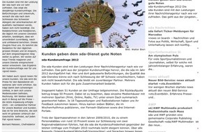 news aktuell (Schweiz) AG: sda-Newsletter: Eventfotografie, beste Social Media-Kampagne und gute Noten für die sda