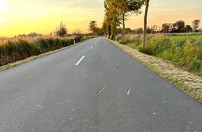 Polizeiinspektion Cuxhaven: POL-CUX: Unbekannter verursacht schwere Schäden an der Fahrbahn in Cappel