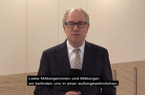 POL-PB: "Vermeidung sozialer Kontakte ist jetzt die erste Bürgerpflicht" - Videobotschaft von Landrat Manfred Müller