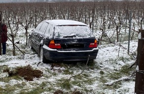 Polizeidirektion Landau: POL-PDLD: Großfischlingen - VU infolge Straßenglätte